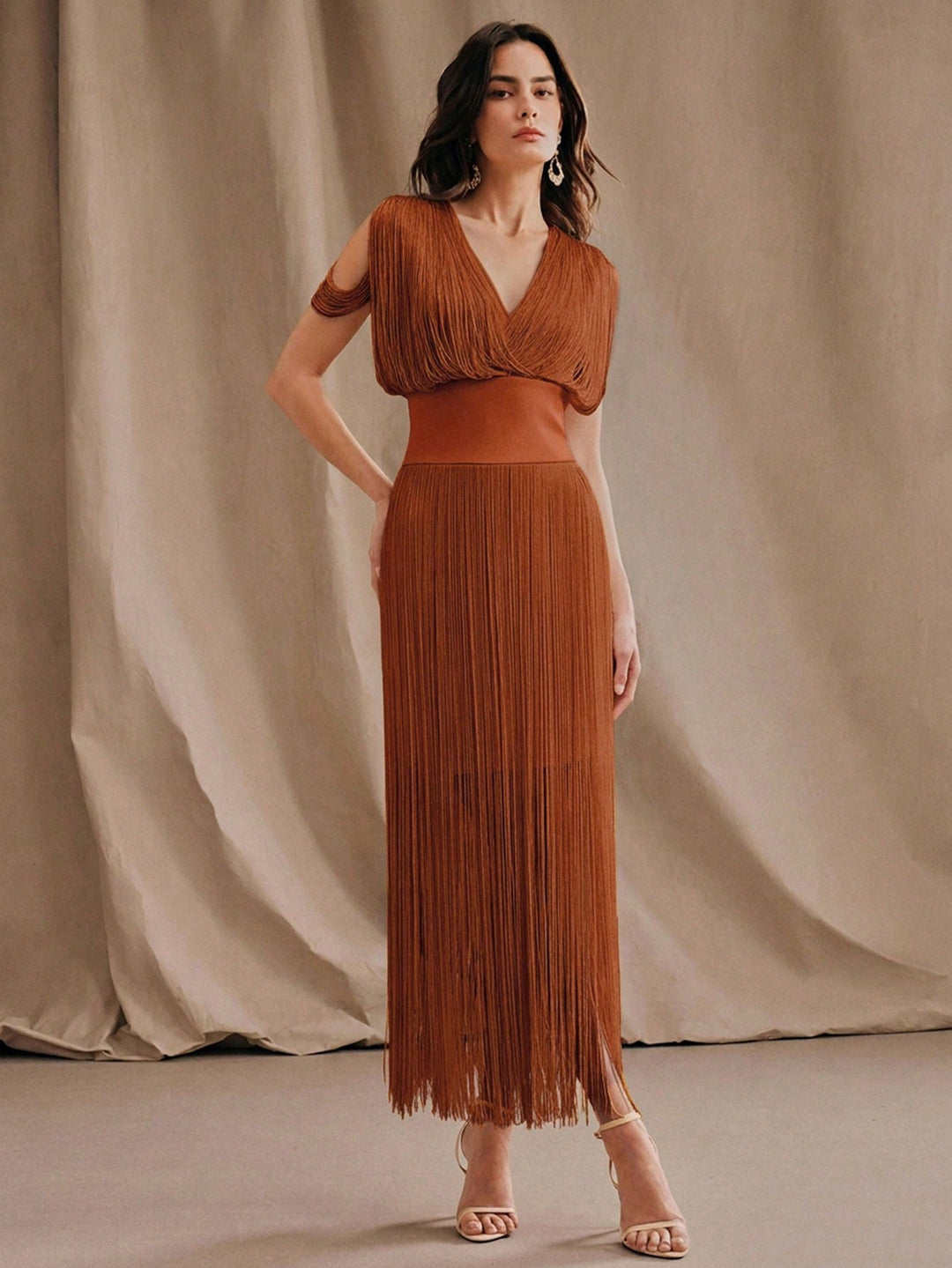 Rochie maxi SHEIN, maro