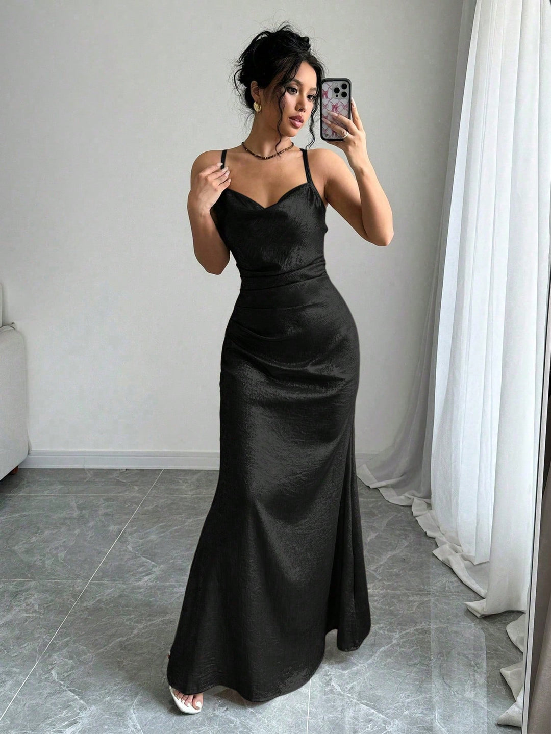 Rochie maxi SHEIN, negru