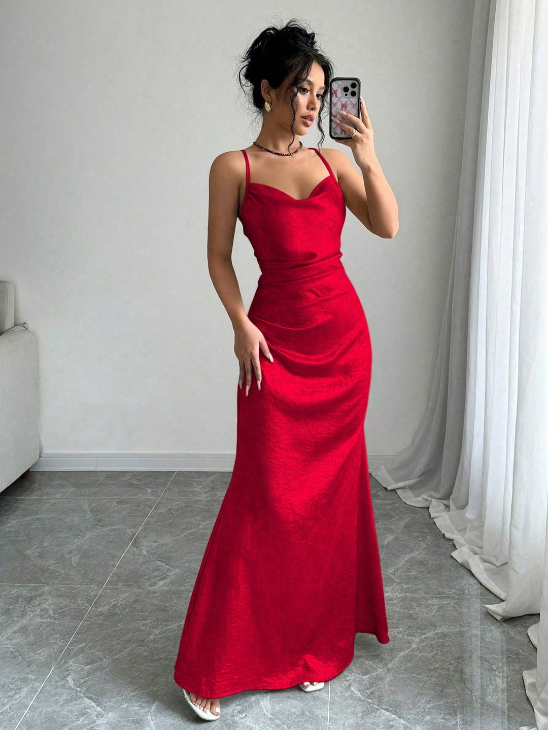 Rochie maxi SHEIN, roșu