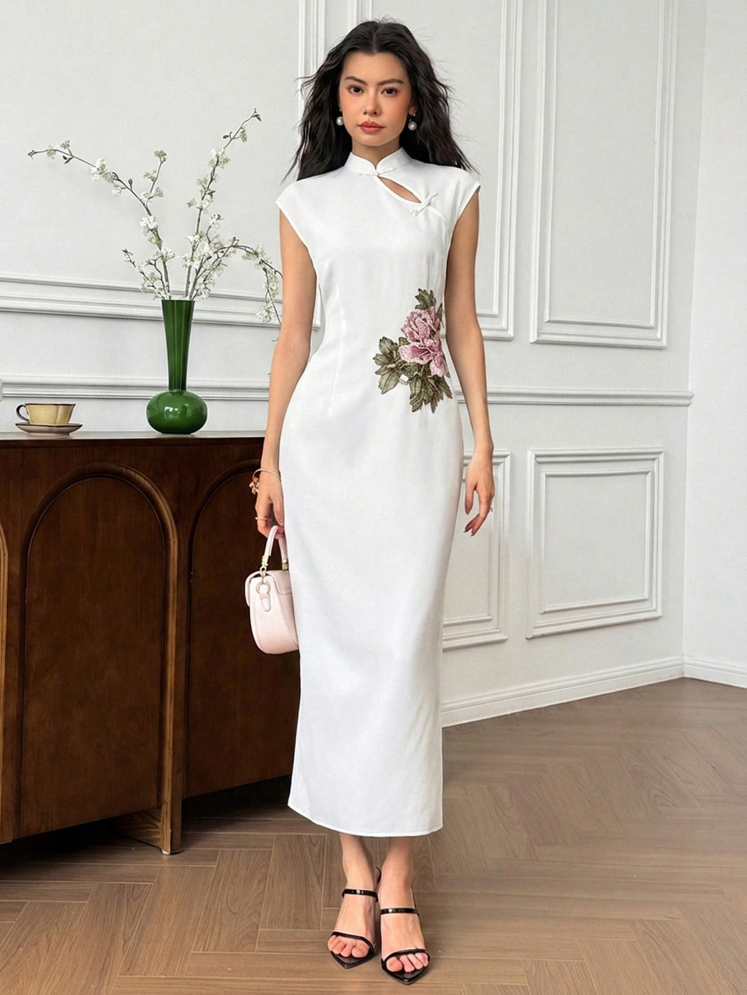 Rochie maxi SHEIN, alb