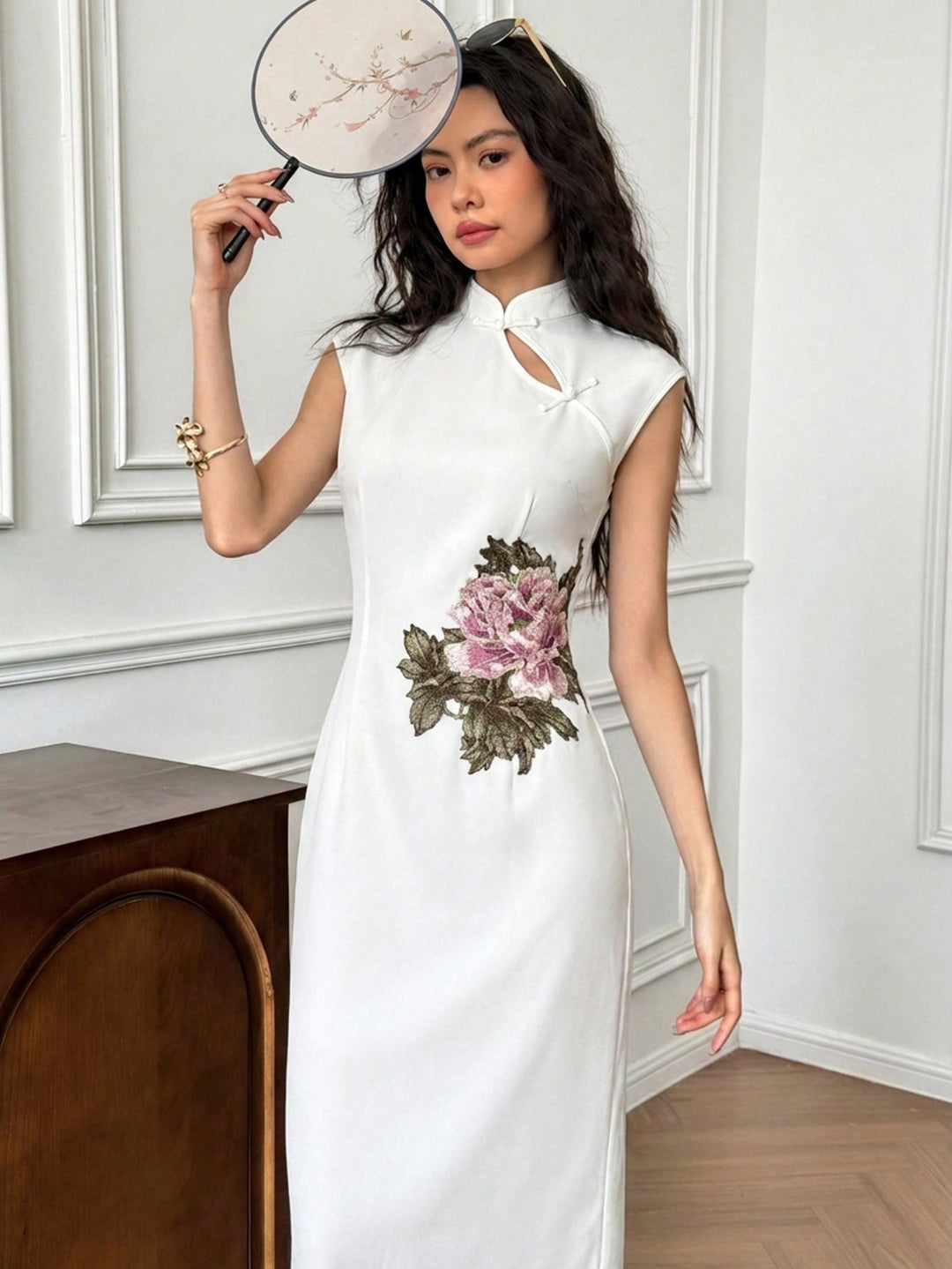 Rochie maxi SHEIN, alb