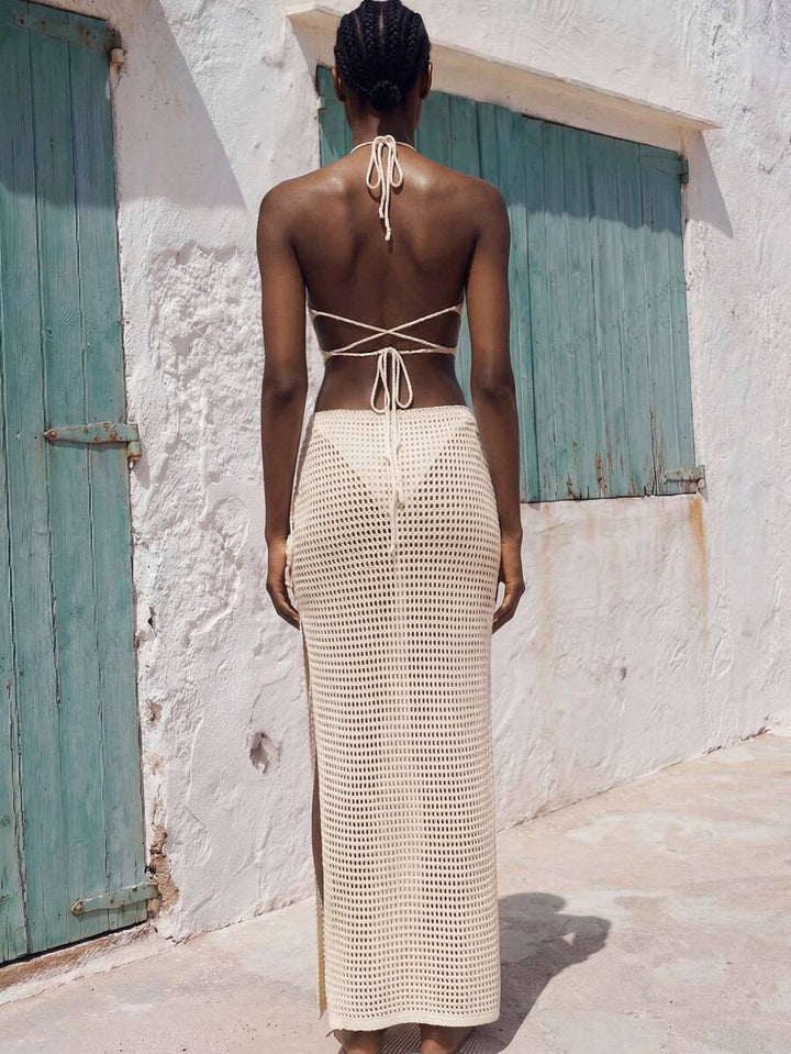 Rochie de plajă SHEIN, crem
