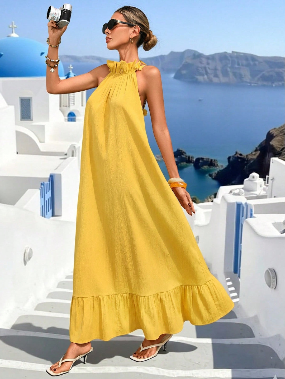 Rochie maxi SHEIN, galben