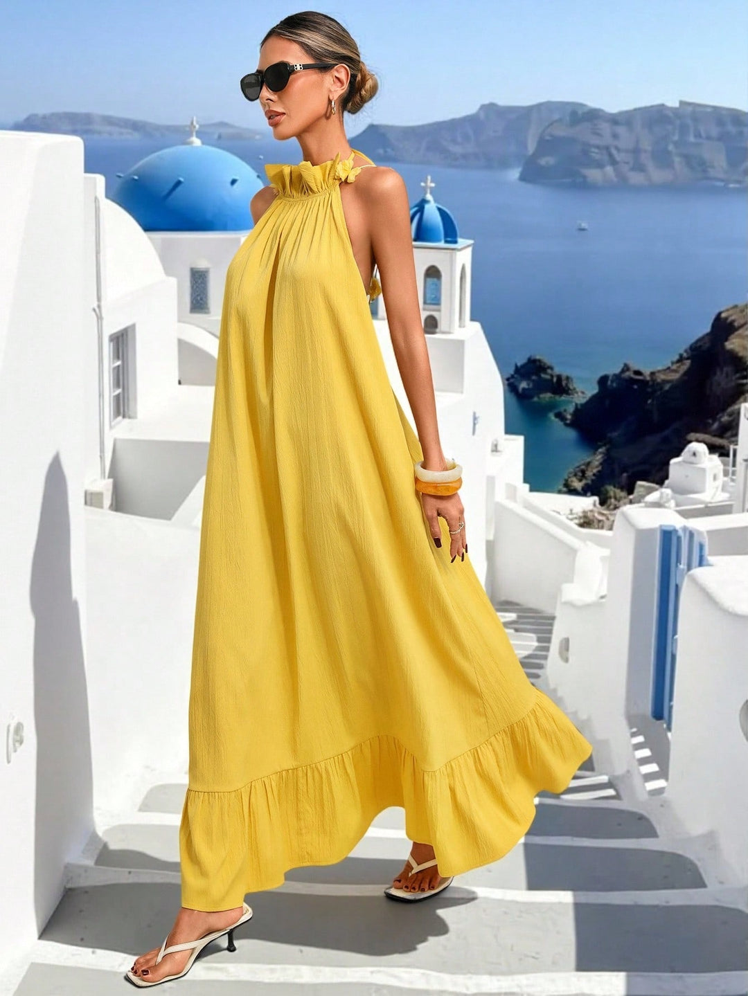 Rochie maxi SHEIN, galben