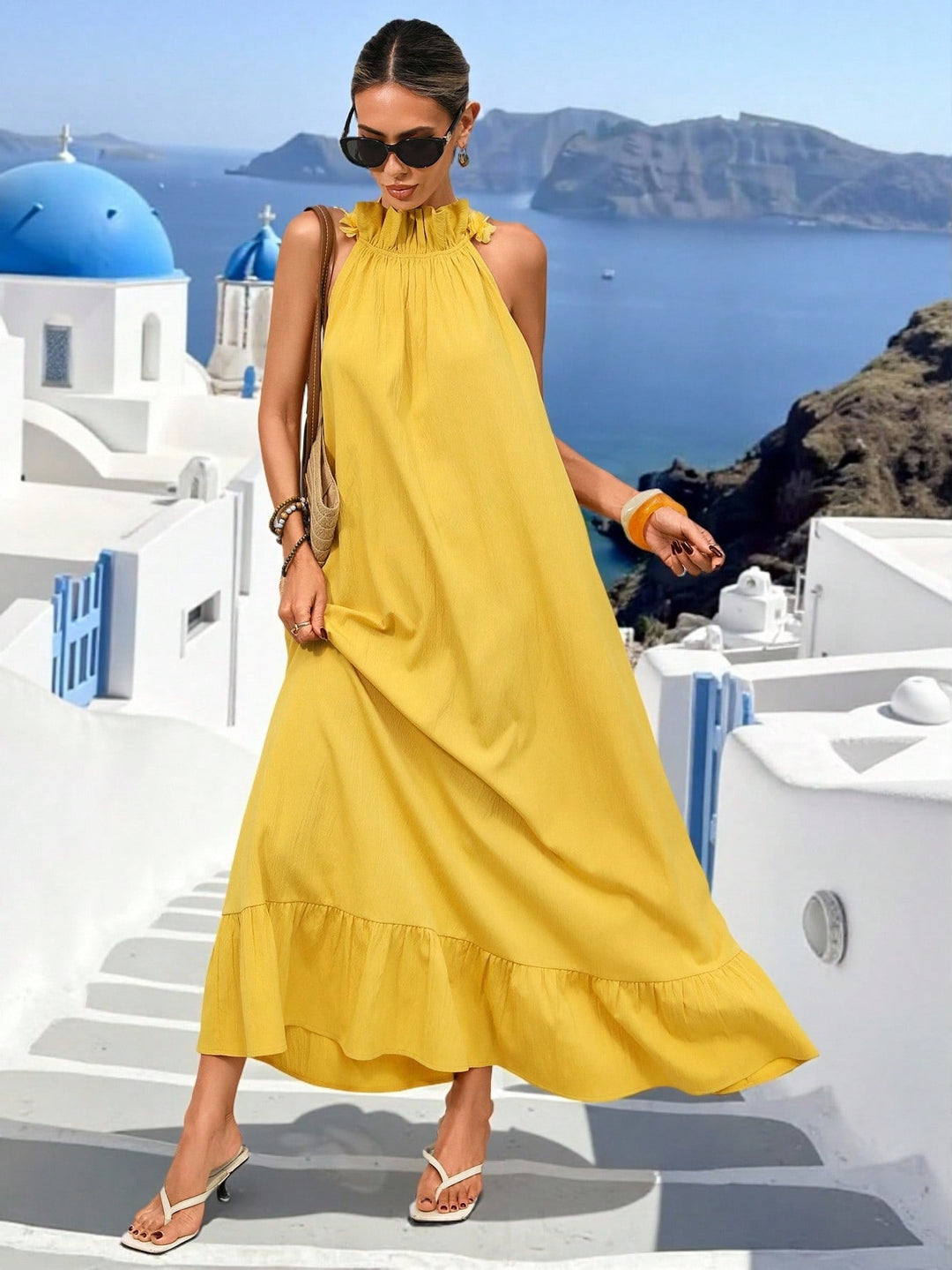 Rochie maxi SHEIN, galben