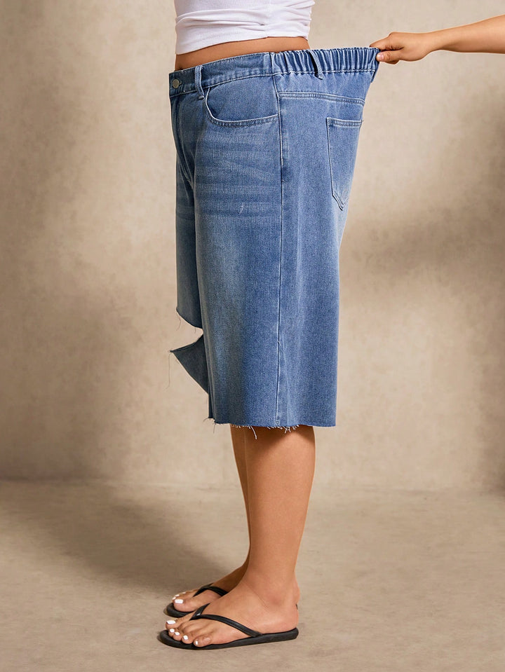 Pantaloni scurți SHEIN, albastru
