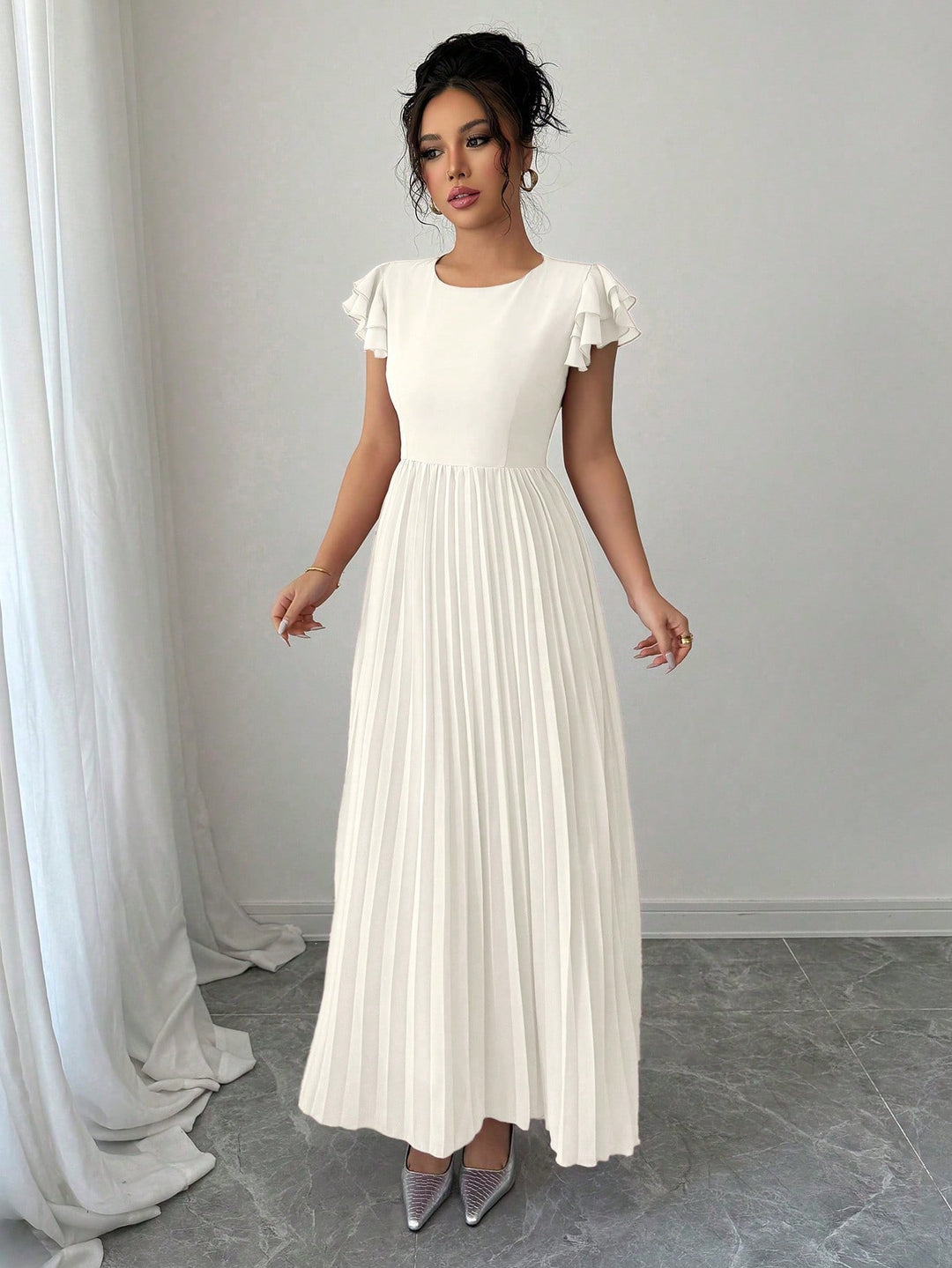 Rochie maxi SHEIN, bej