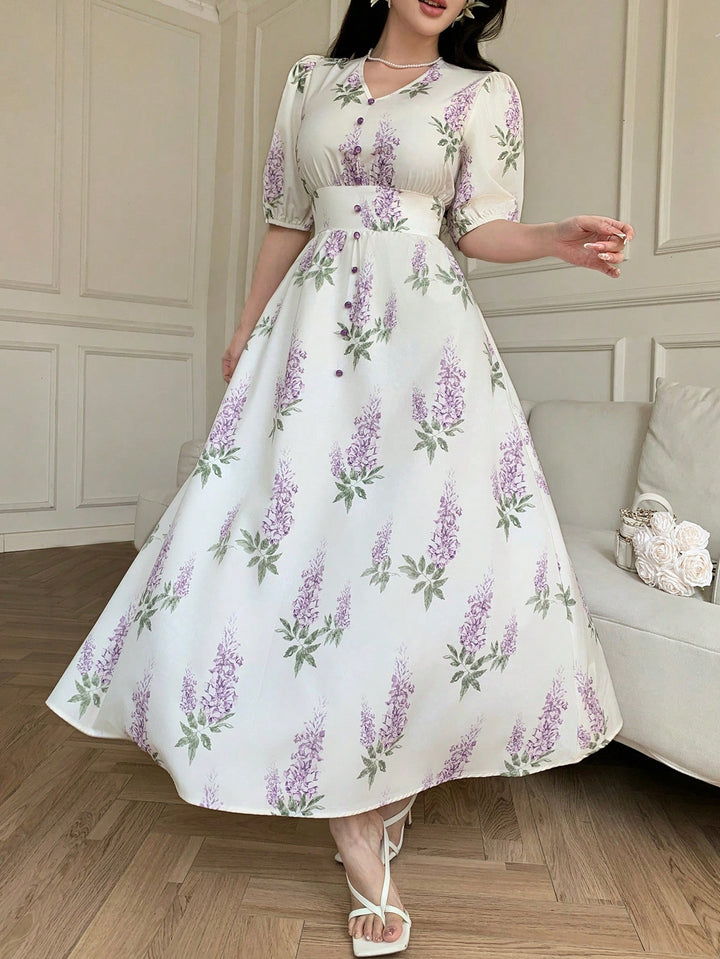 Rochie maxi SHEIN, crem