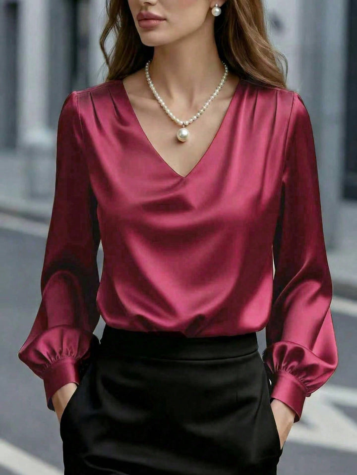 Bluza eleganta SHEIN, roșu