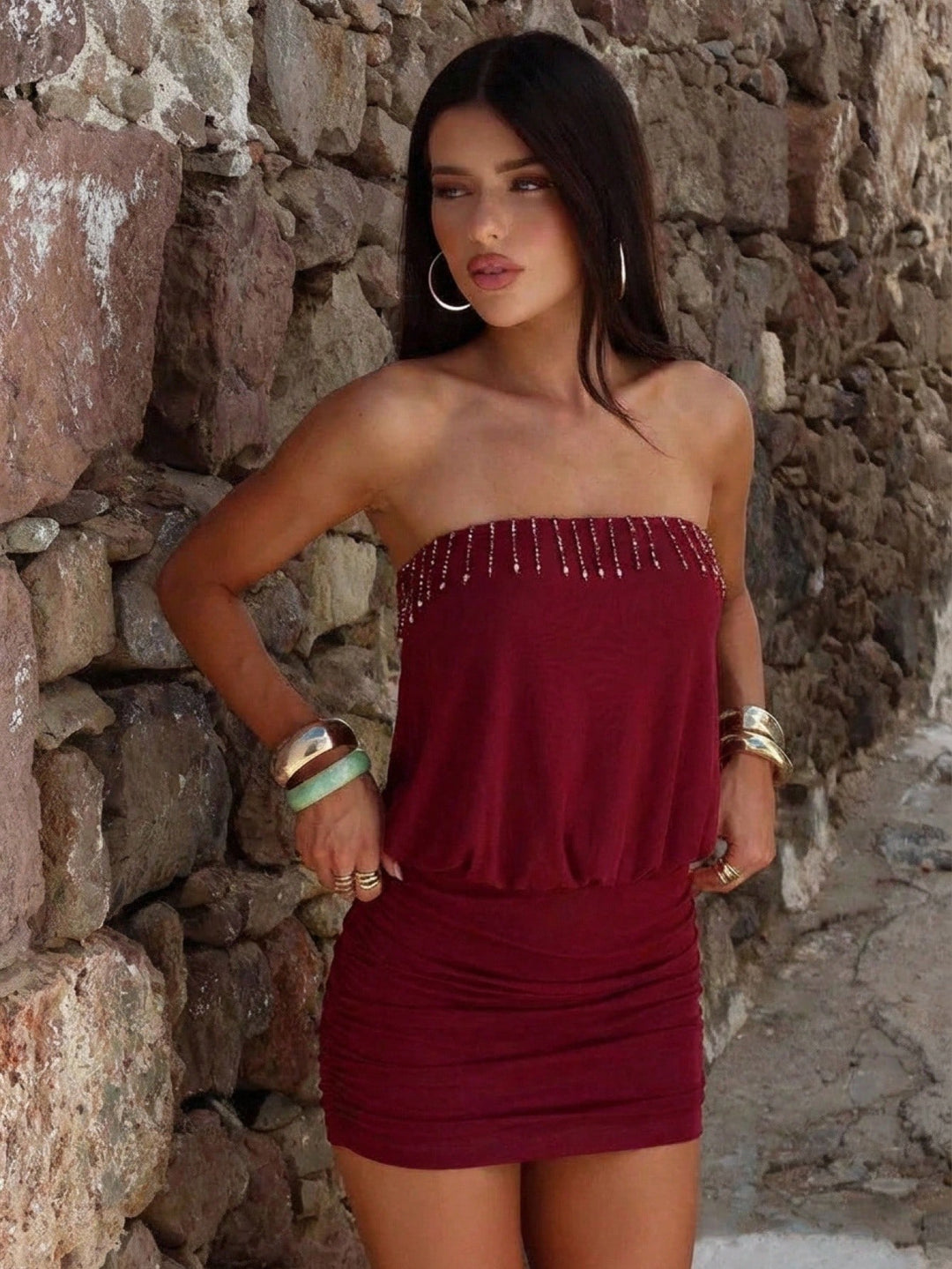 Rochie mini SHEIN, vișiniu
