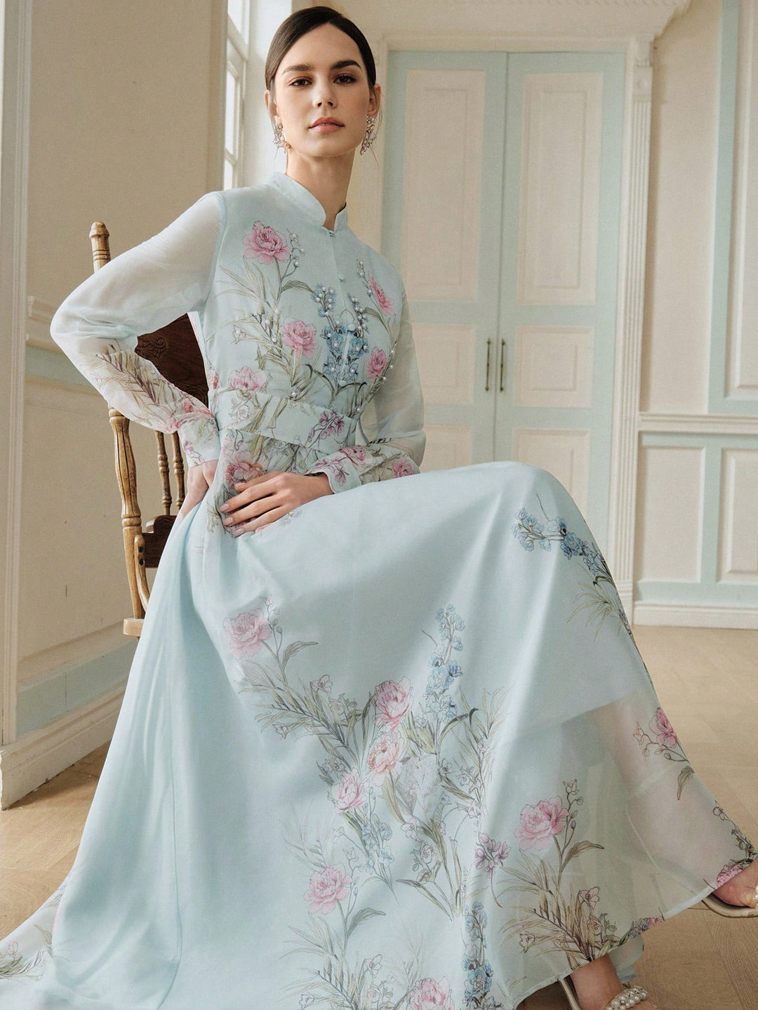Rochie maxi SHEIN, albastru