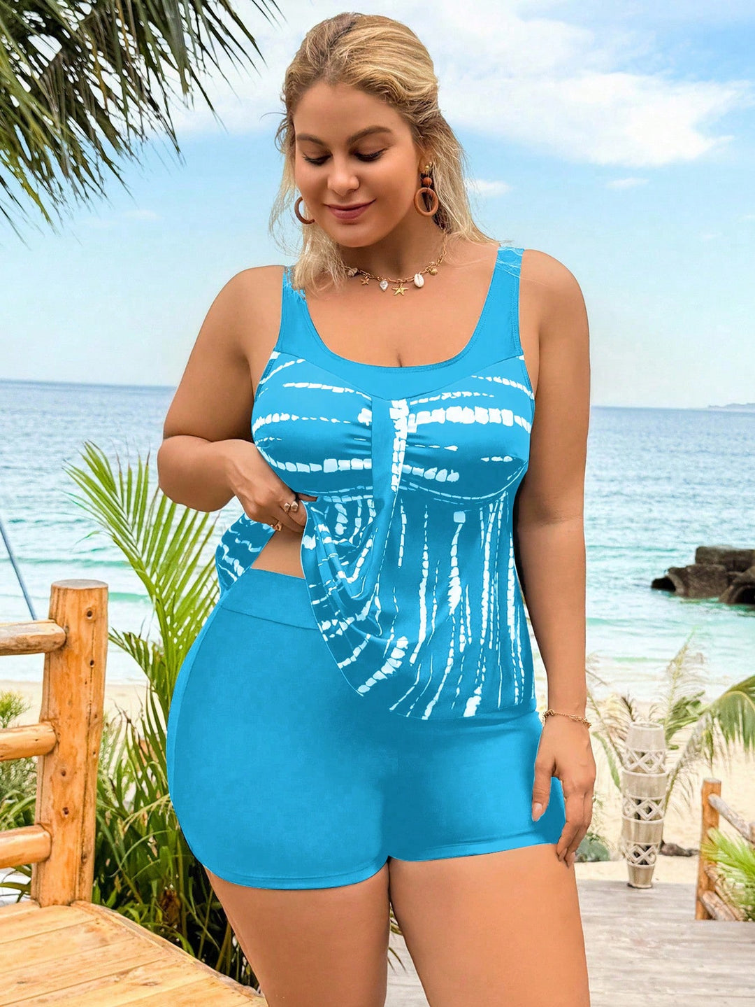 Costum de baie SHEIN, albastru