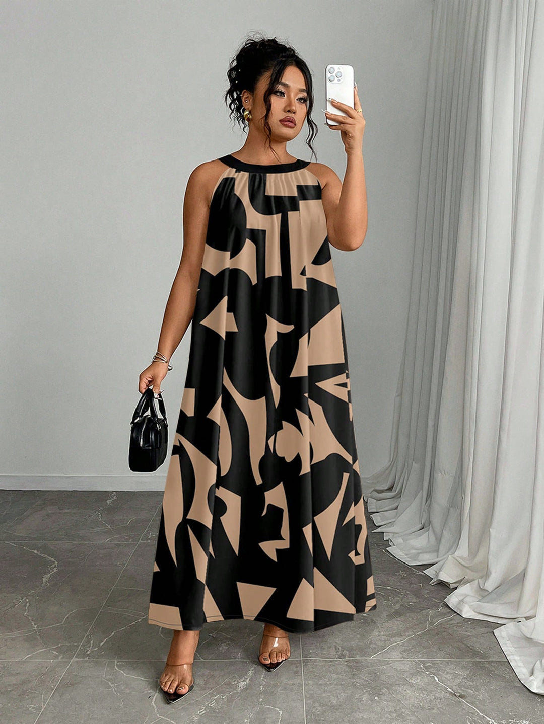 Rochie maxi SHEIN, kaki