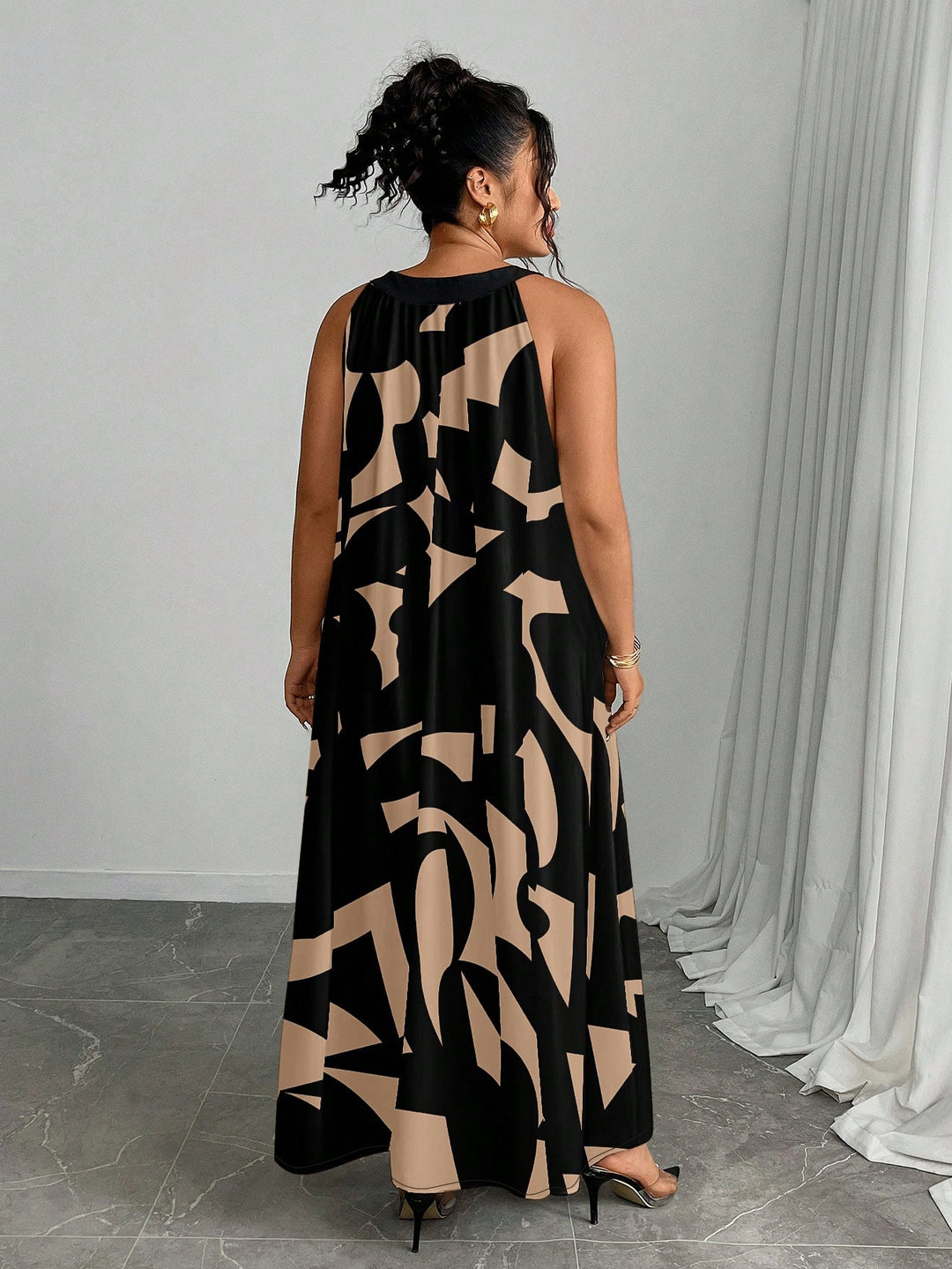 Rochie maxi SHEIN, kaki