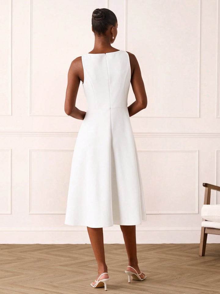 Rochie midi SHEIN, alb