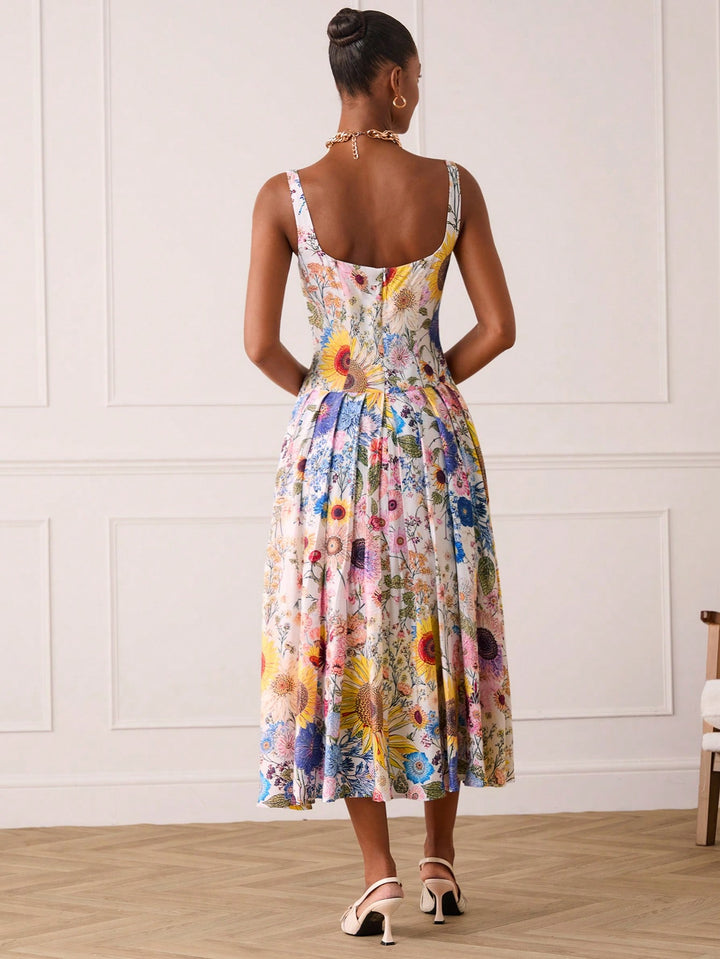 Rochie midi SHEIN, mix culori