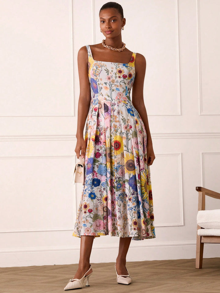 Rochie midi SHEIN, mix culori