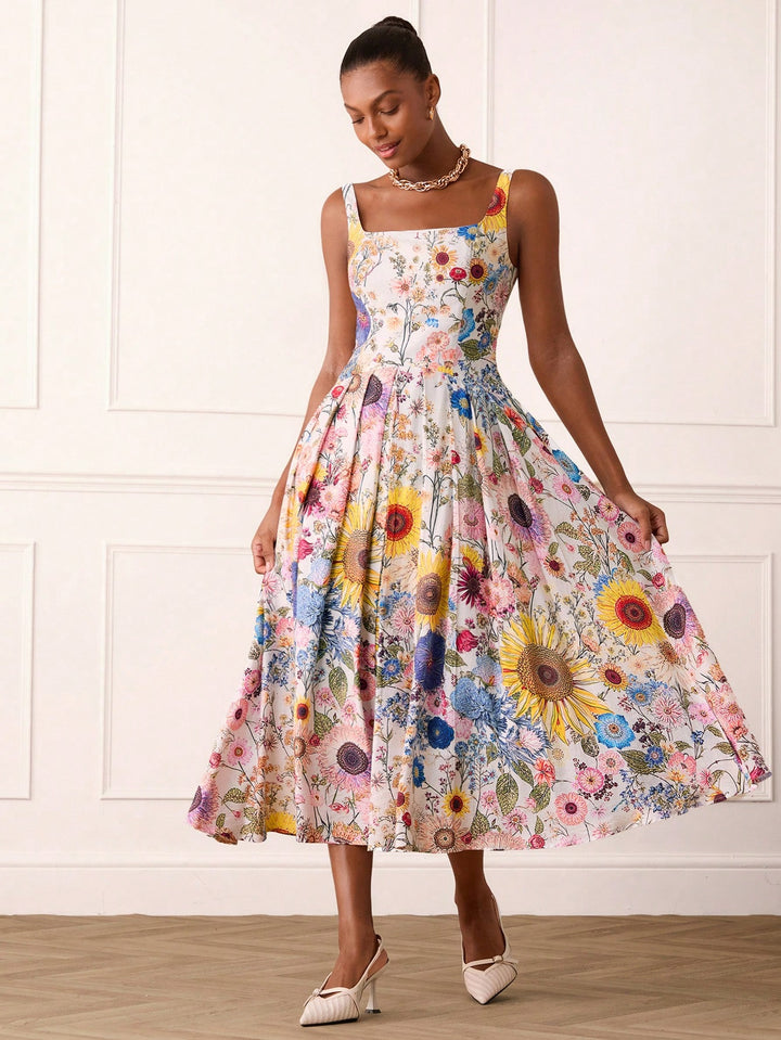 Rochie midi SHEIN, mix culori