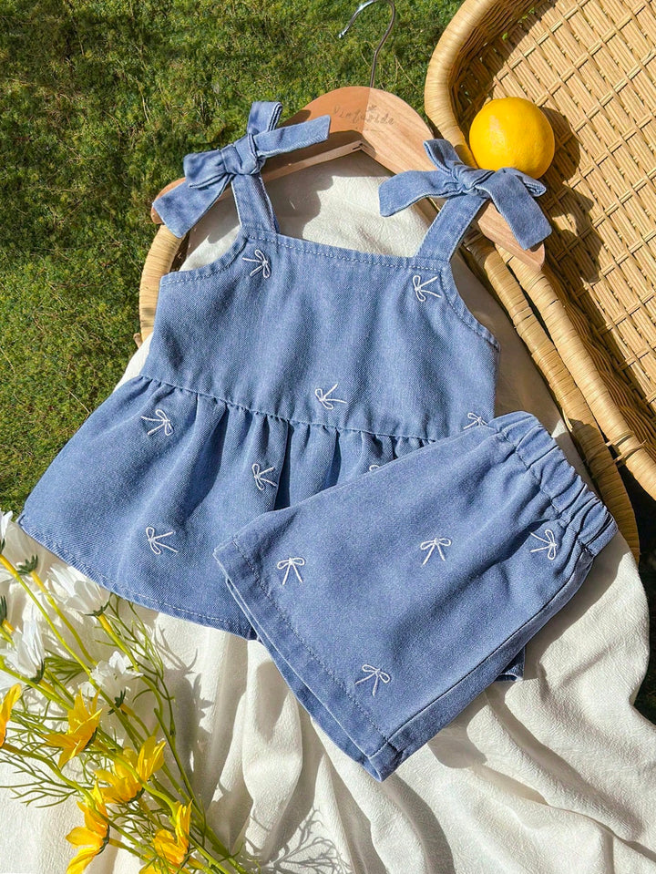 Set denim copii SHEIN, albastru