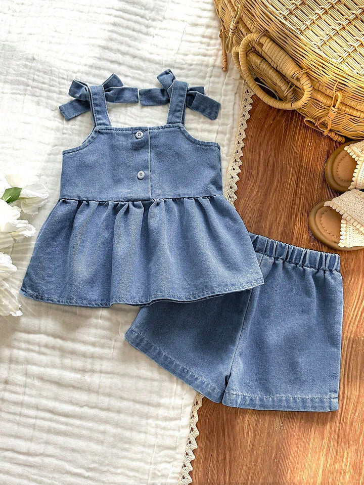 Set denim copii SHEIN, albastru