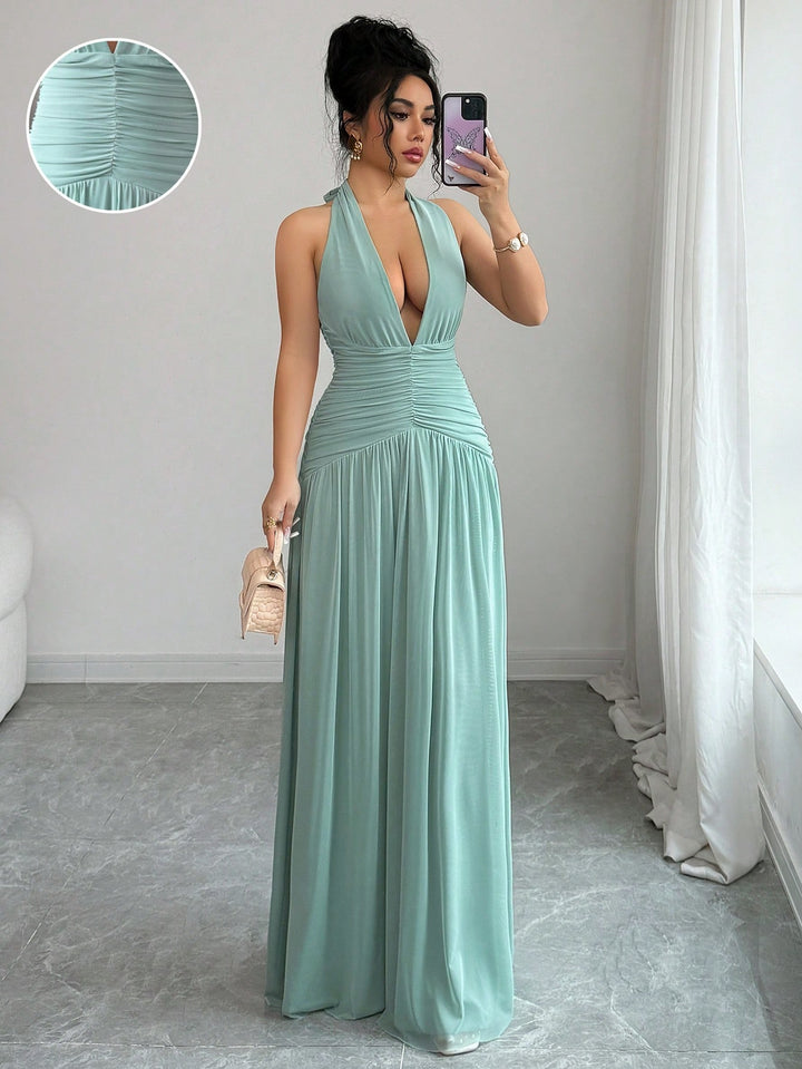 Rochie maxi SHEIN, verde