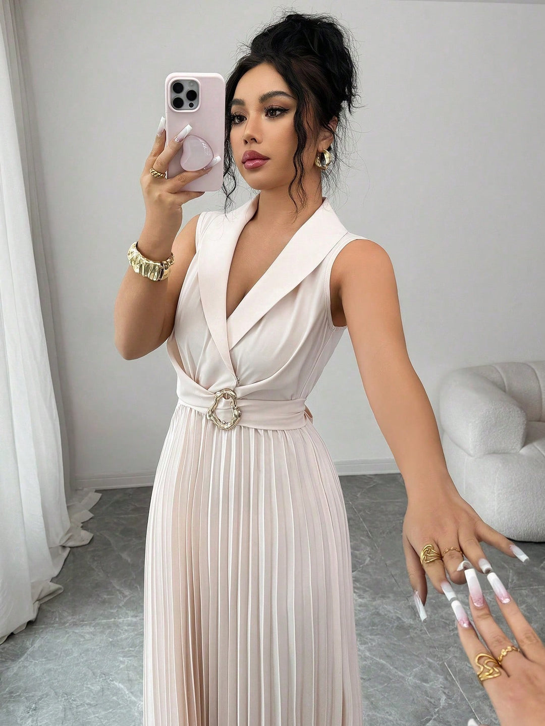Rochie maxi SHEIN, portocaliu