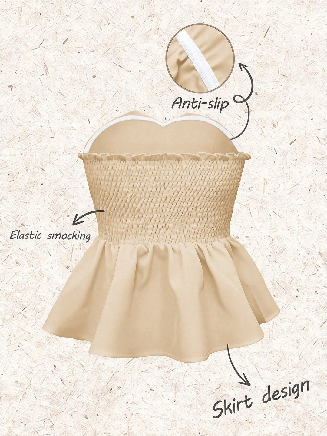 Top SHEIN, bézs