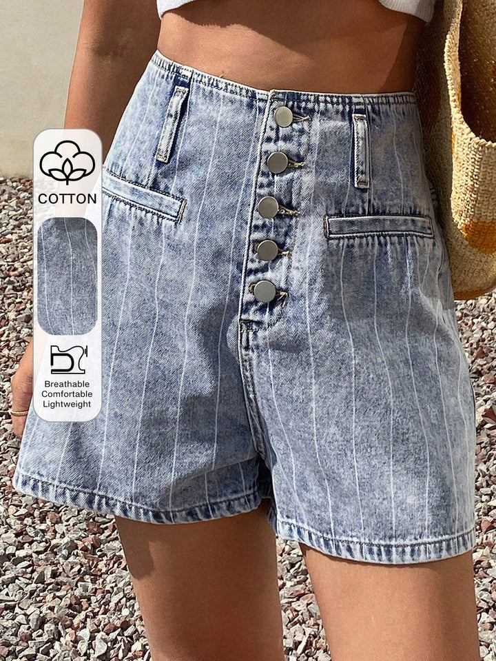 Pantaloni scurți SHEIN, albastru