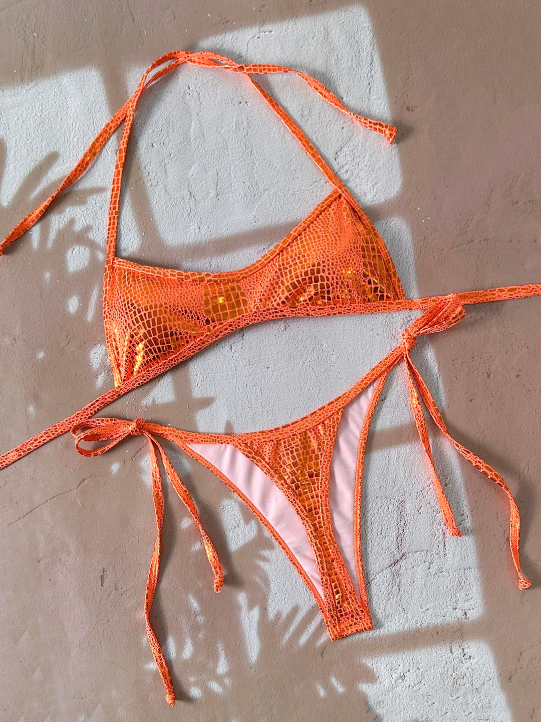 Set bikini SHEIN, portocaliu
