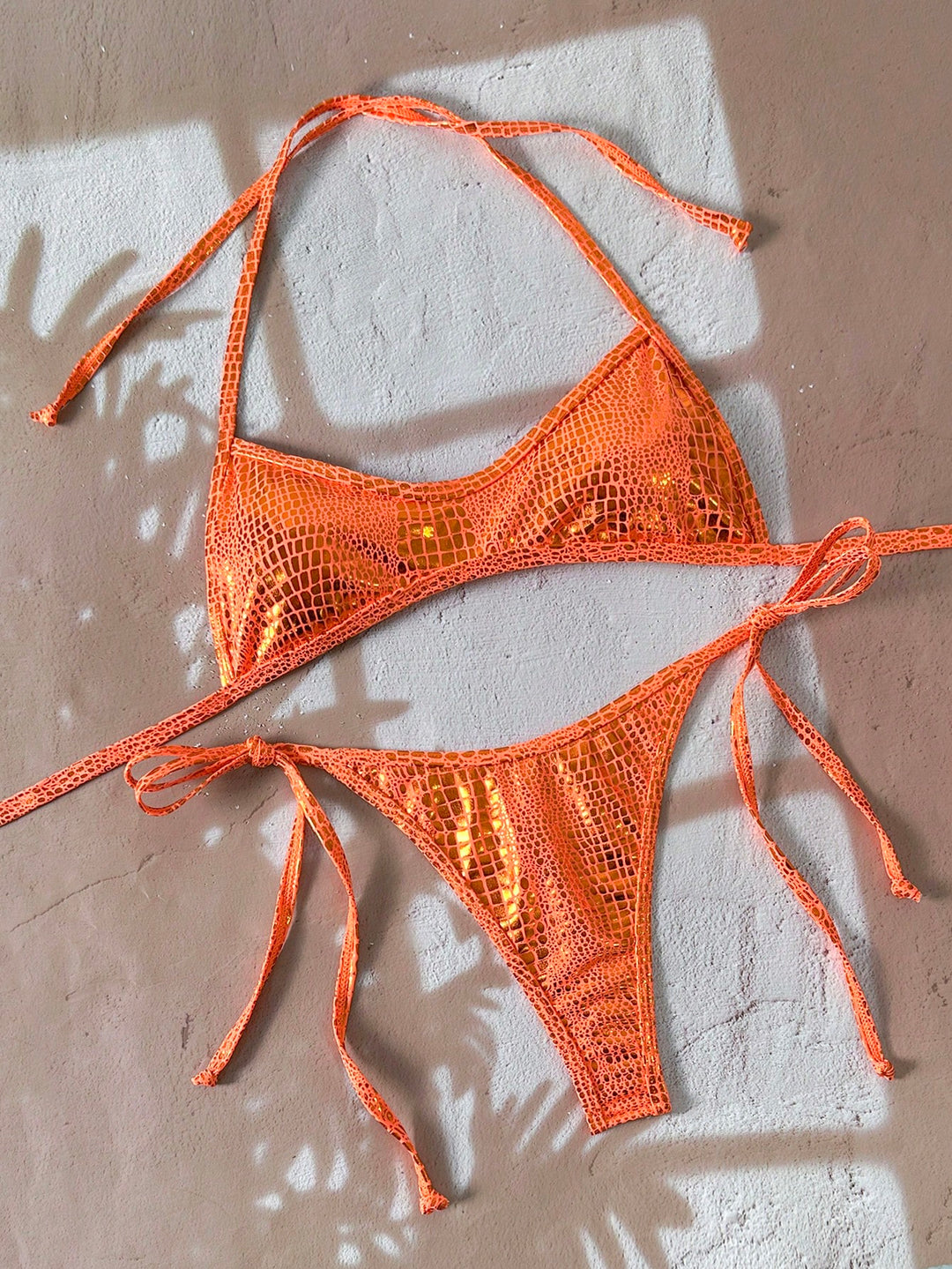 Set bikini SHEIN, portocaliu