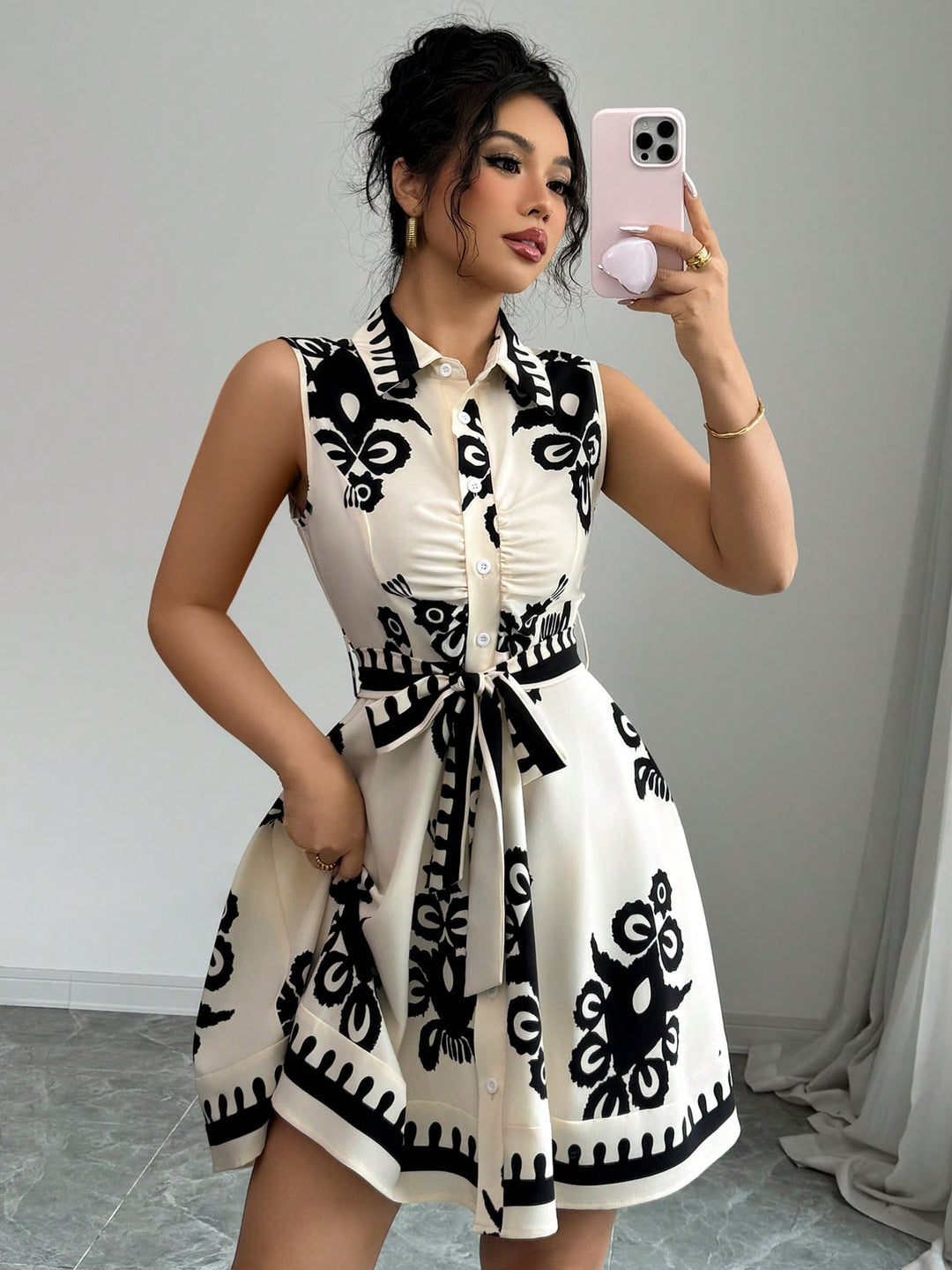 Rochie scurtă SHEIN, bej