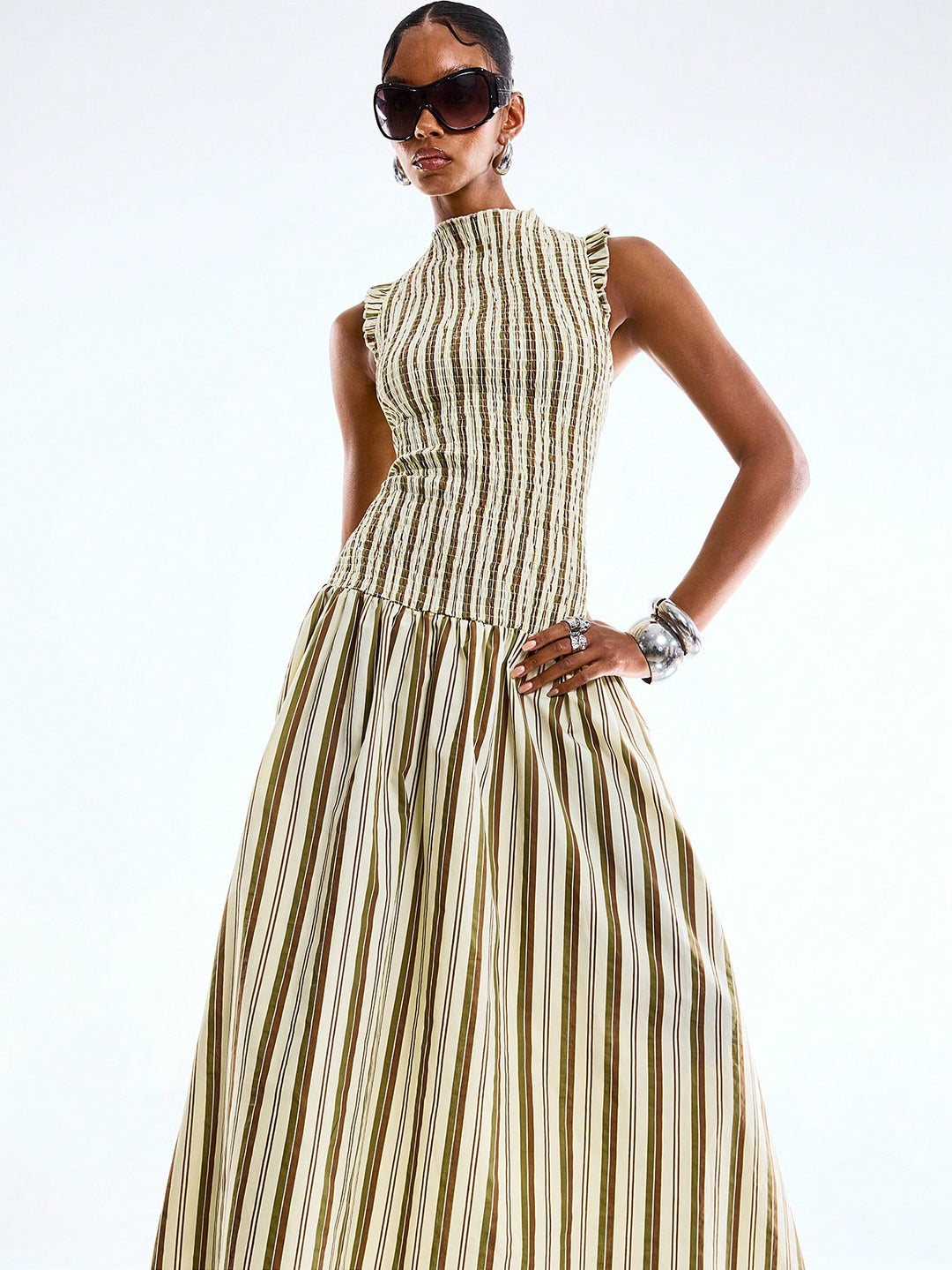 Rochie maxi SHEIN, verde