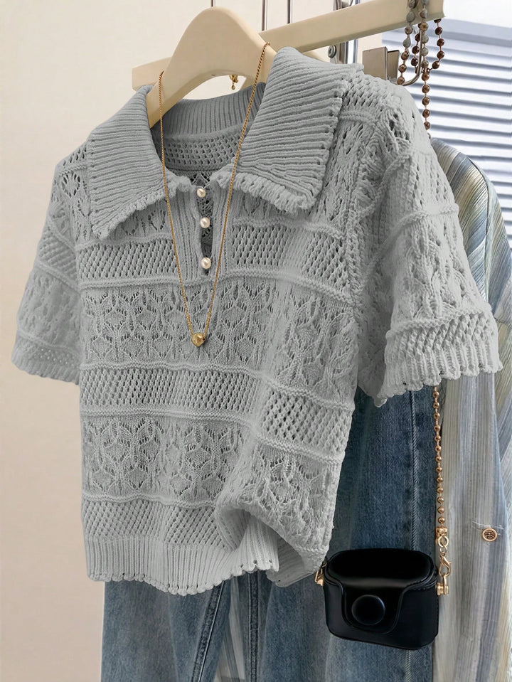 Pulover tricotat SHEIN, gri