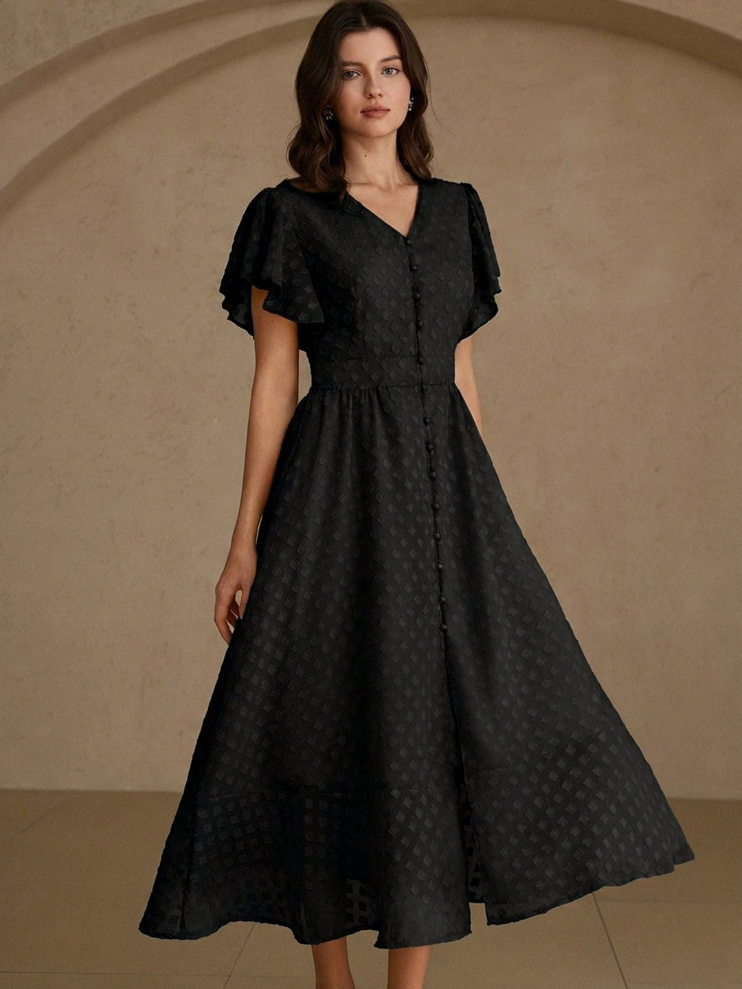 Rochie midi SHEIN, negru