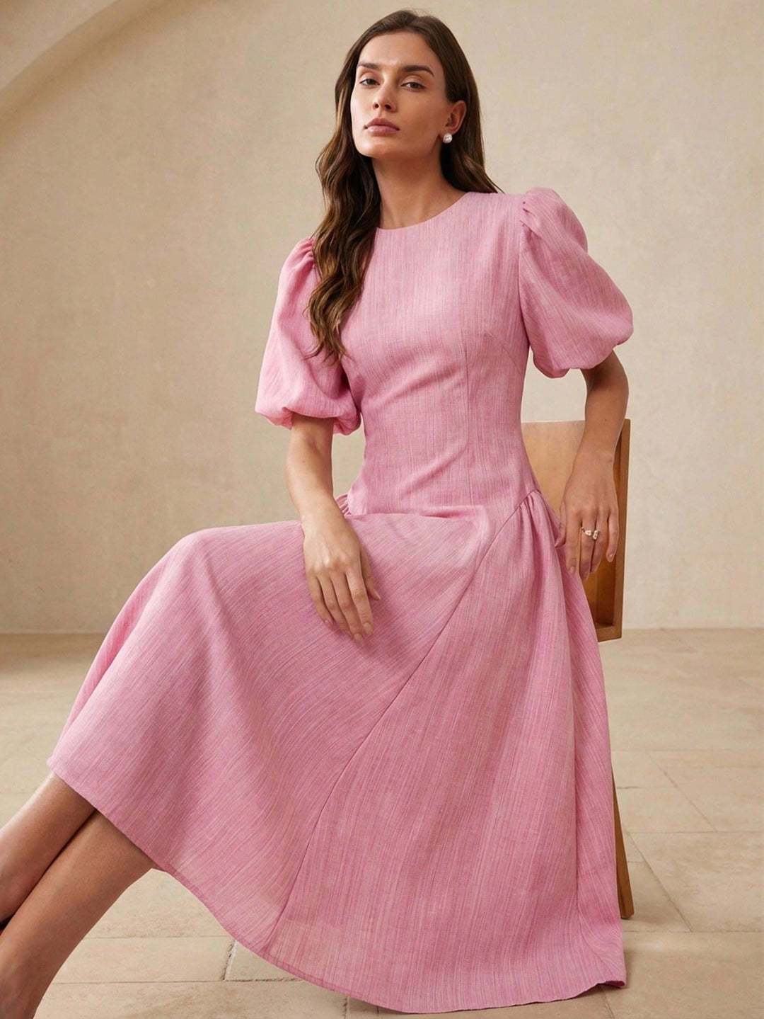Rochie maxi SHEIN, roz