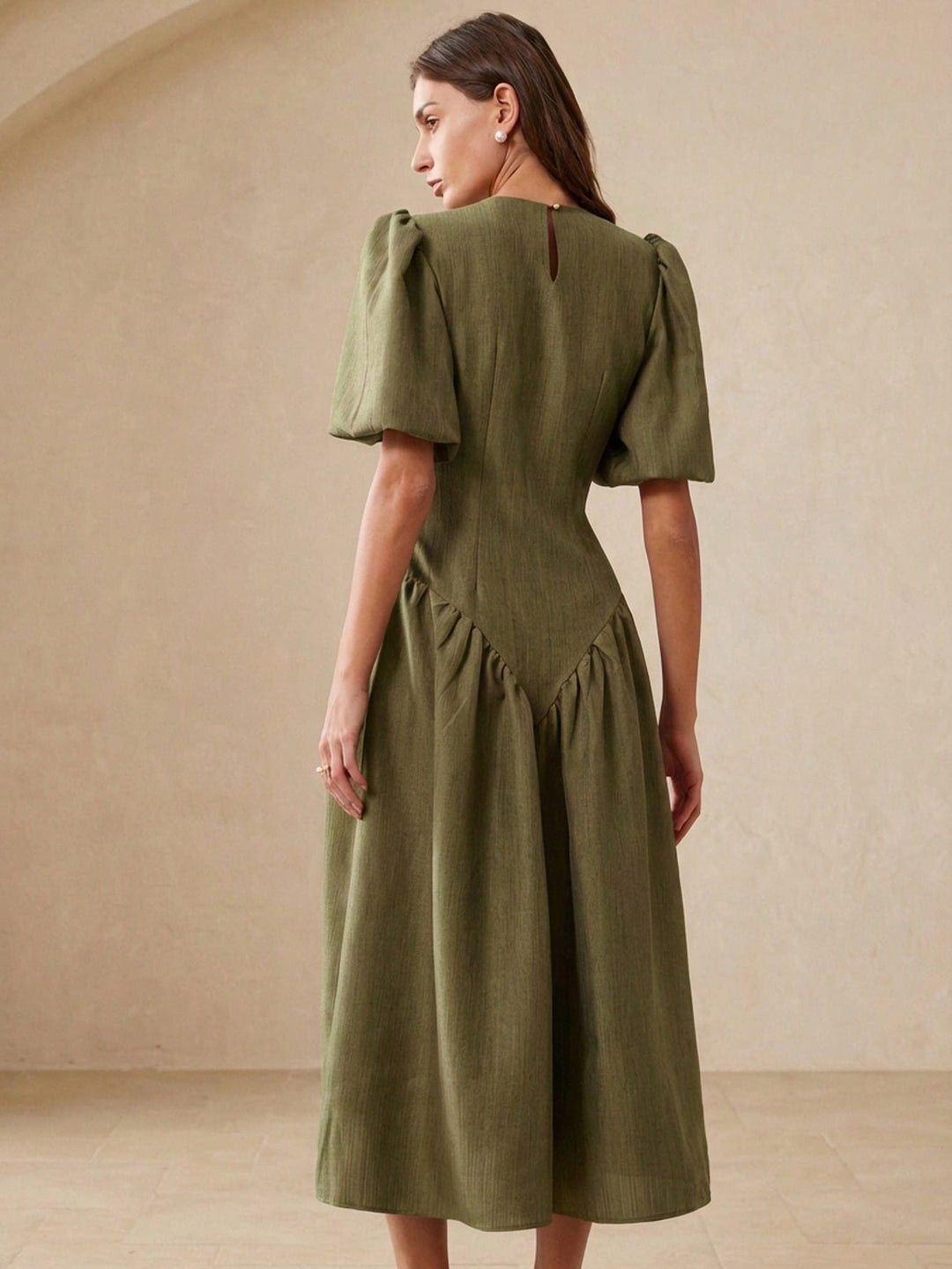Rochie maxi SHEIN, kaki