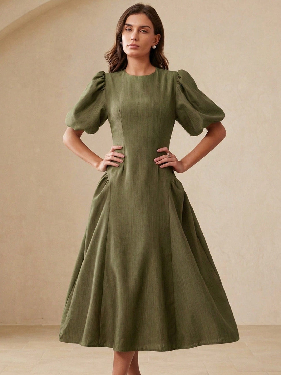 Rochie maxi SHEIN, kaki
