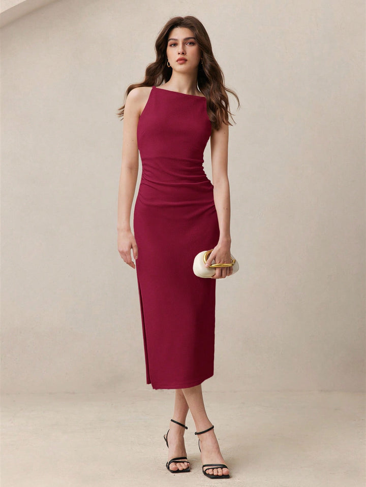 Rochie midi SHEIN, vișiniu