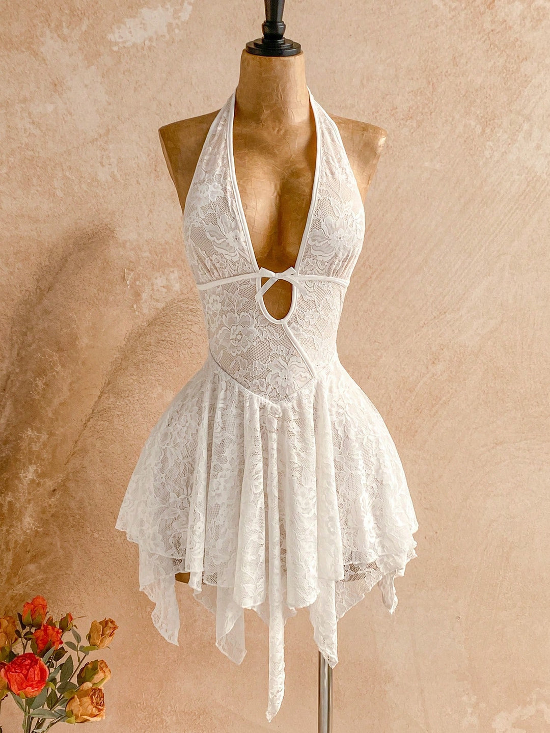 Rochie mini SHEIN, alb
