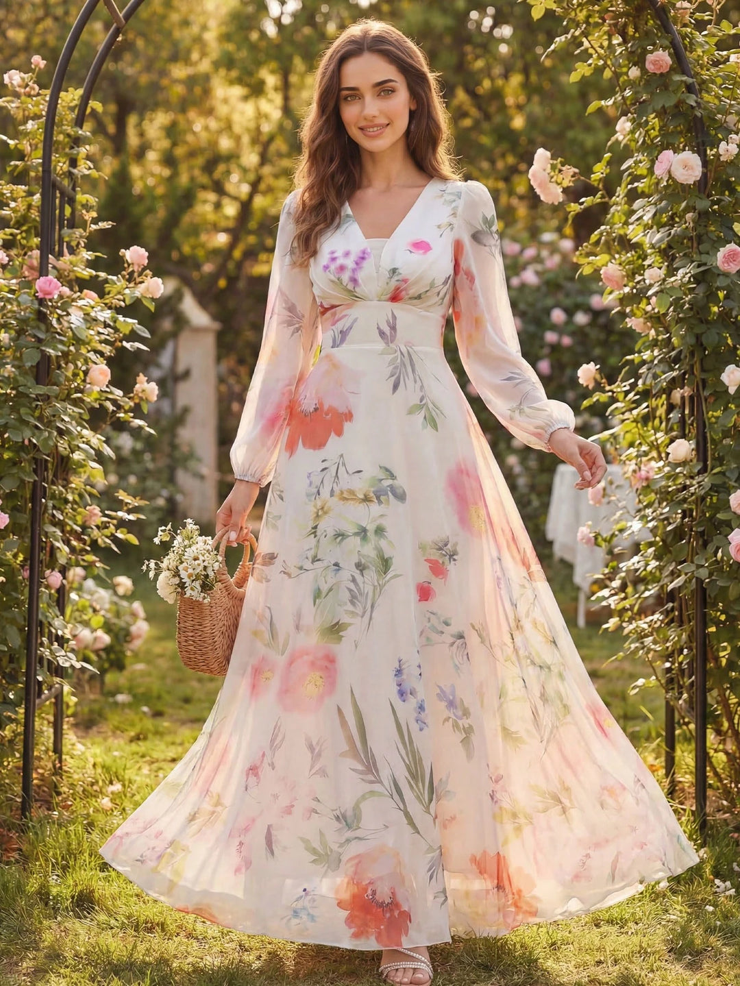 Rochie maxi SHEIN, mix culori