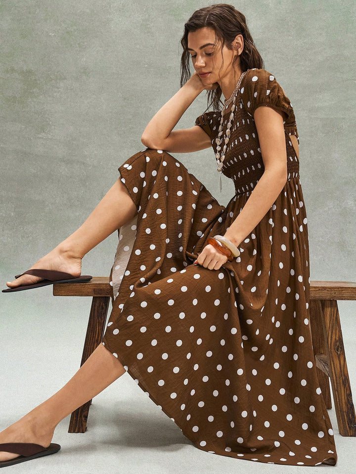 SHEIN maxi ruha, barna