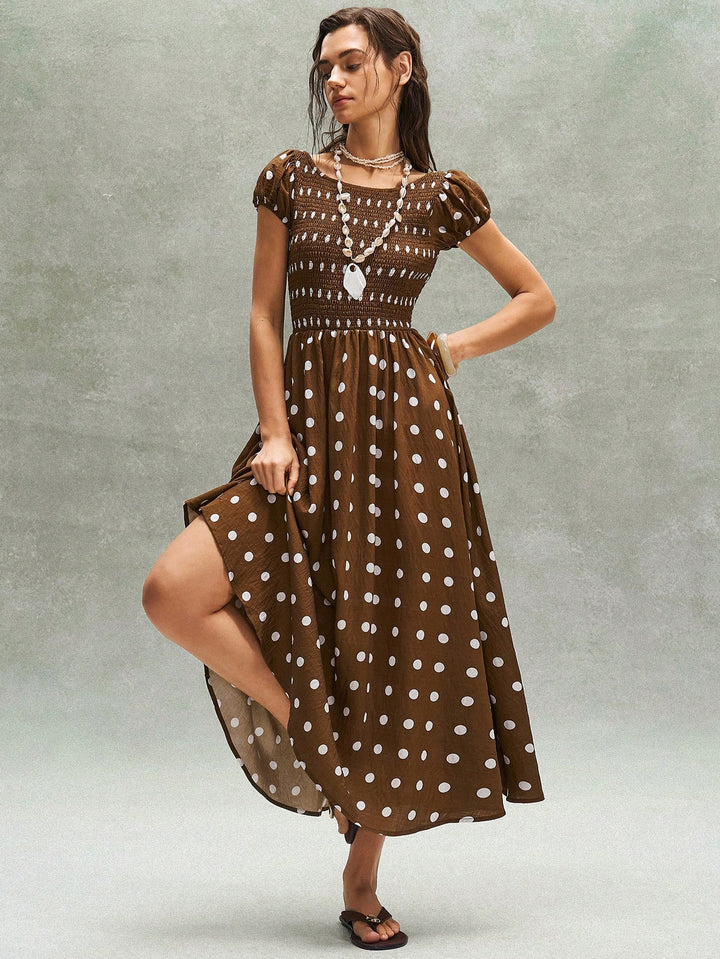 SHEIN maxi ruha, barna