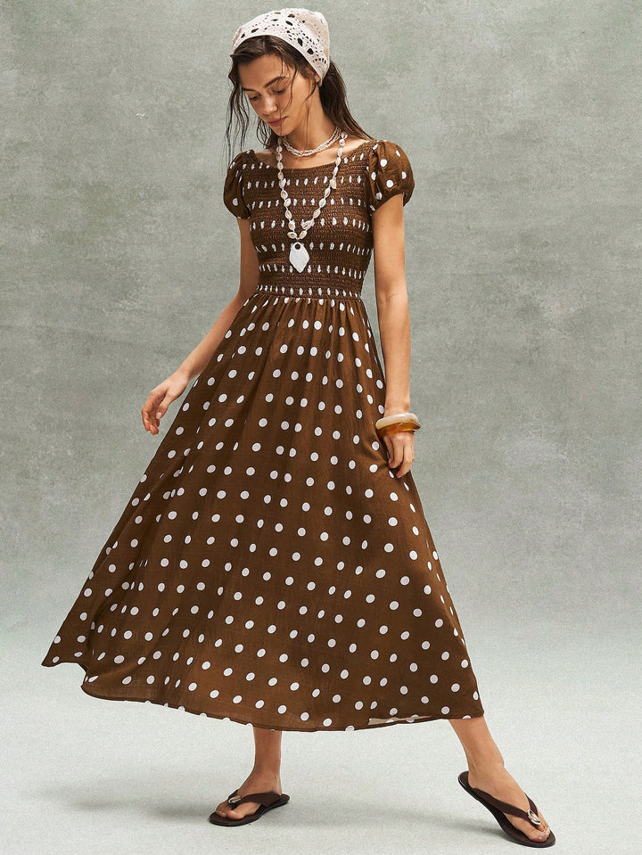 SHEIN maxi ruha, barna