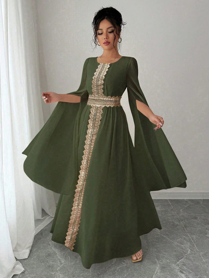 Rochie maxi SHEIN, kaki