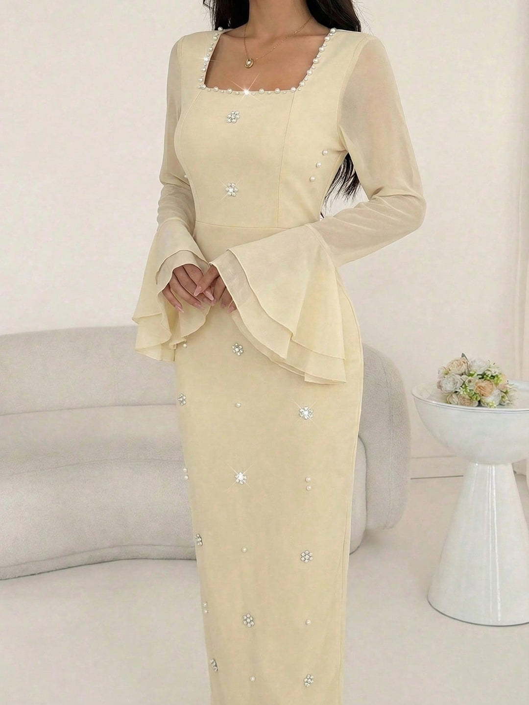 Rochie maxi SHEIN, portocaliu