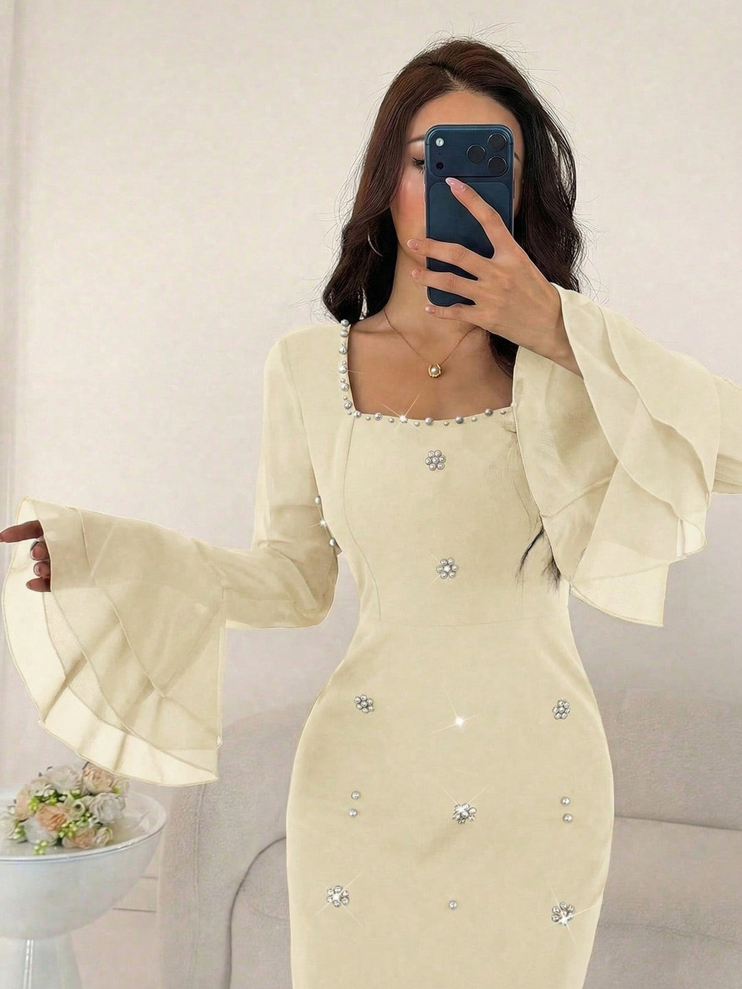 Rochie maxi SHEIN, portocaliu