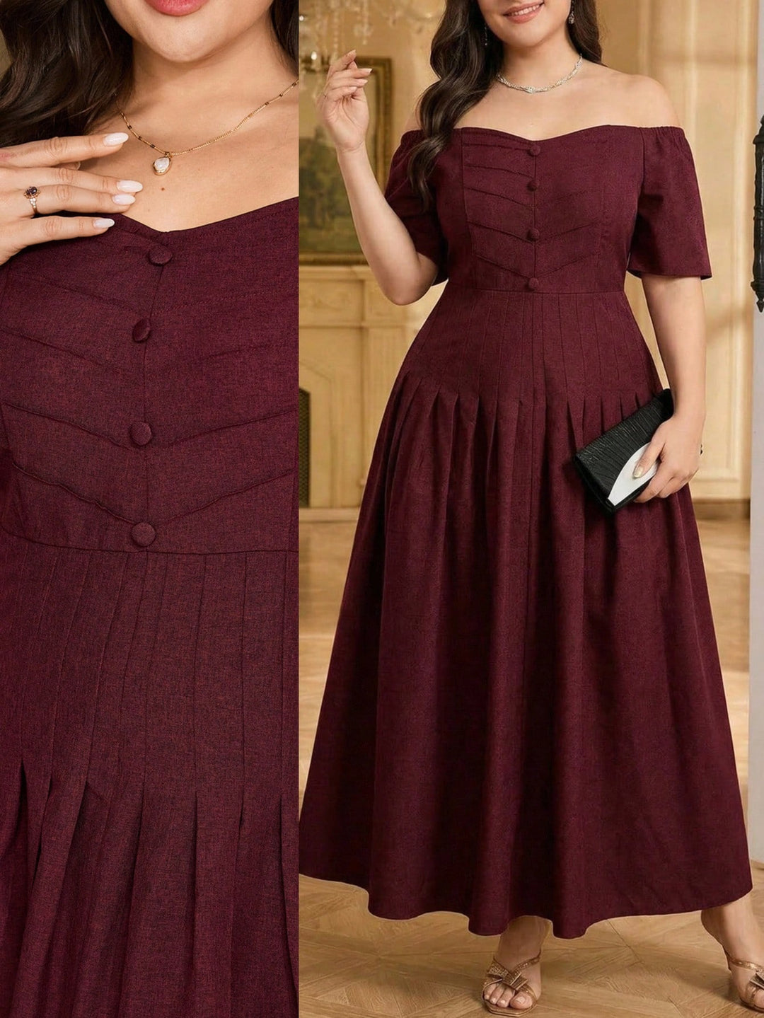 Rochie SHEIN, vișiniu