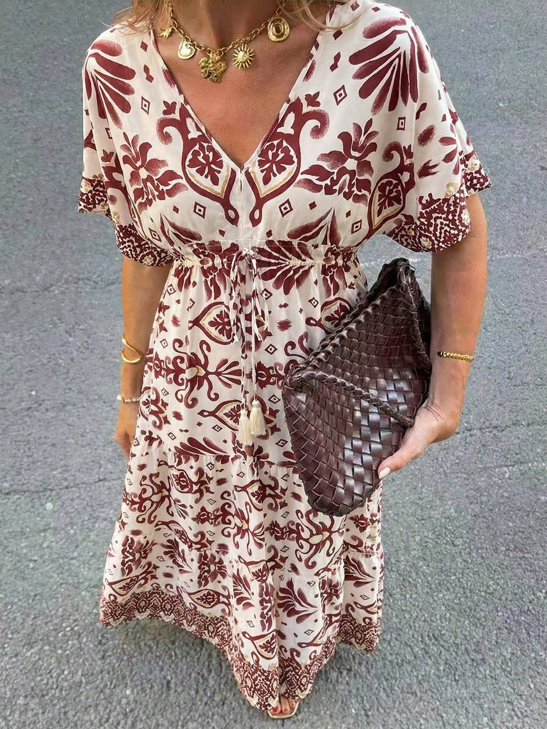 Rochie maxi SHEIN, maro
