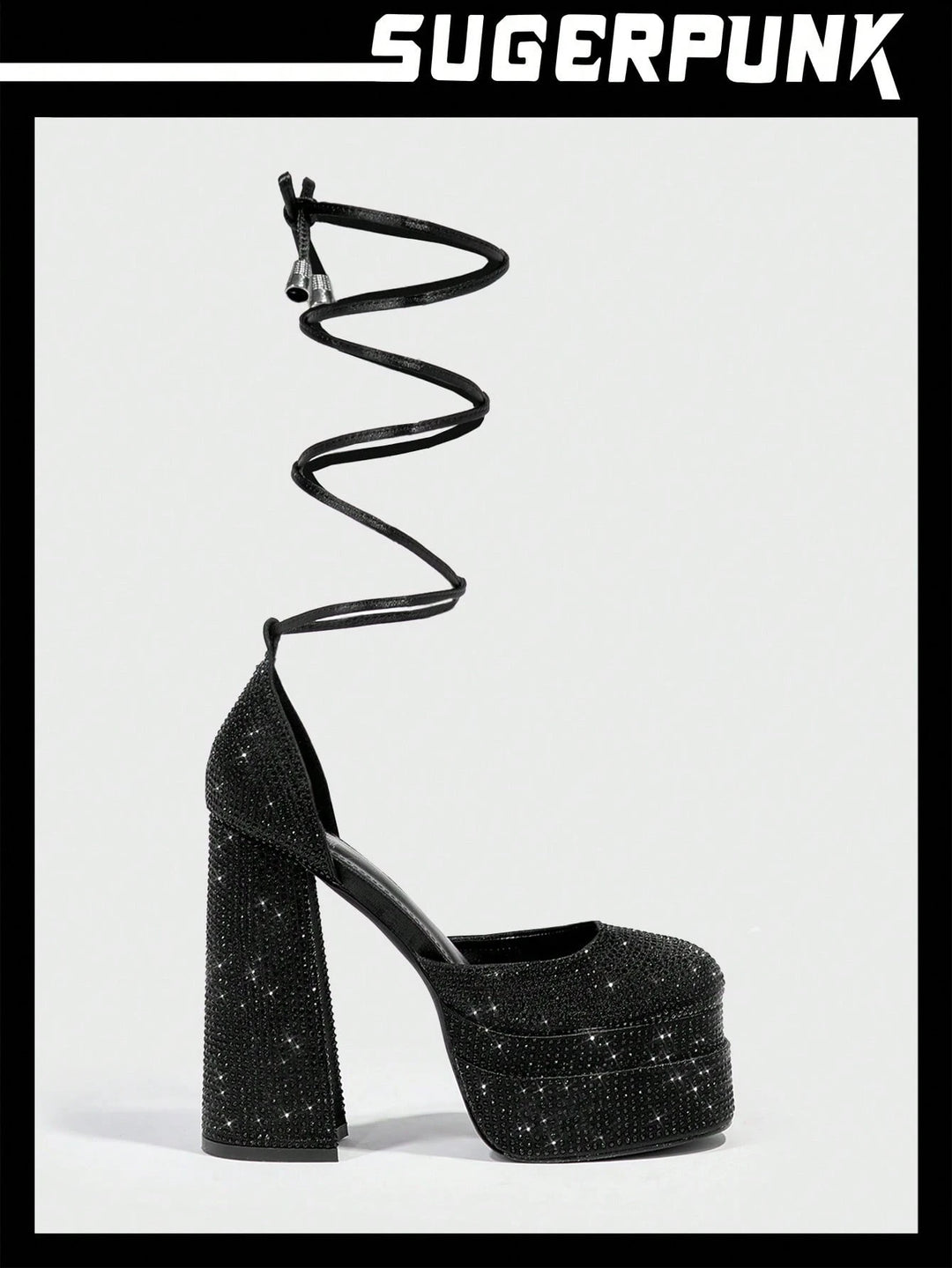 Pantofi cu toc SHEIN, negru