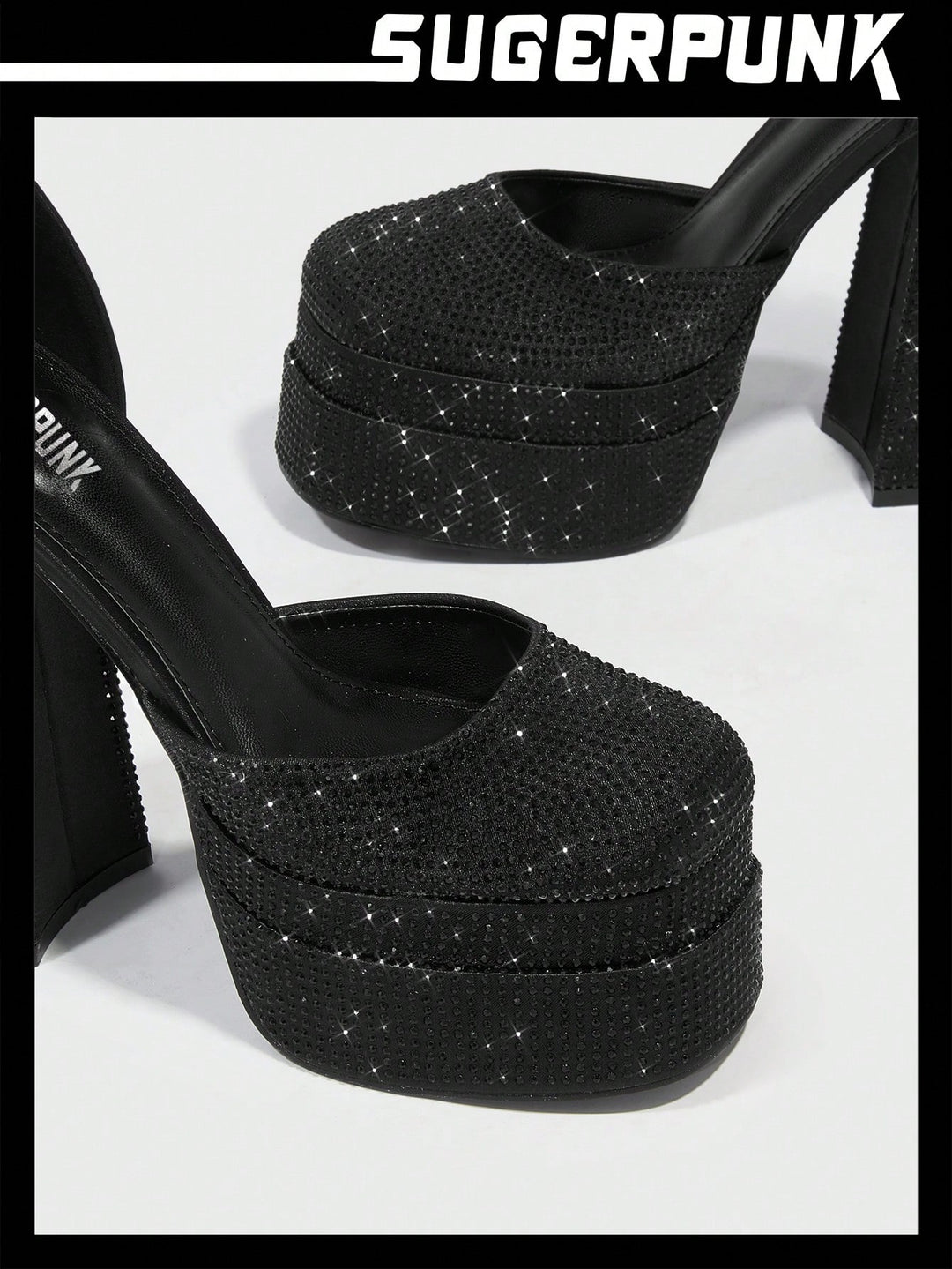 Pantofi cu toc SHEIN, negru
